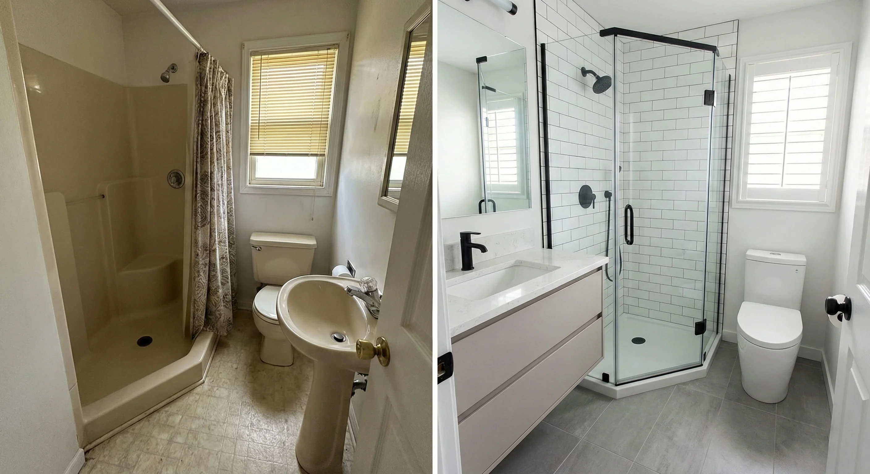 Before and After Bath Remodel